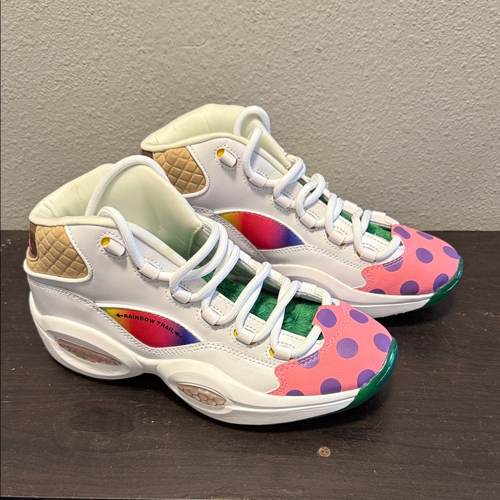 NEW Reebok Question Mid Hasbro Candy Land Basketball Shoes M7/W8.5